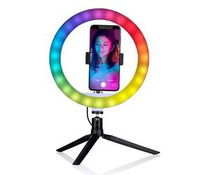 Grundig Ring Light with Stand - Circle Lamp for Filming and Makeup - USB Ring Light - Phone Ring Light Tripod - TikTok Gifts for Girls - Light Stand for Videos