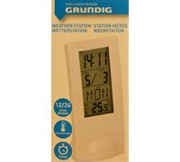 Grundig Slim Weather Station - Digital Clock, Temperature, Date & Time - LCD