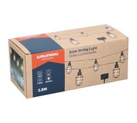 Grundig Solar String Lights - Solar Outdoor Lighting - 10 LED Lights - Outdoor Garden Lamp - Warm White - IP44