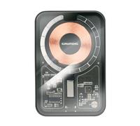 Grundig Wireless Power Bank Transparent 5000 mAh - External Battery USB-C Input and Output - Wireless Charging - MagSafe Compatible for iPhone 12 and above - Compact - Includes Type-C Cable