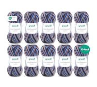 Grundl Lisa Premium color 50g - brown-beige-blue 14 -Pack of 10