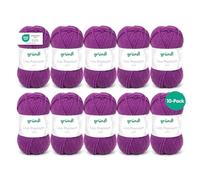 Gründl Lisa Premium Uni-Pack of 10 Balls, Acrylic, Purple 48, 10x 50g