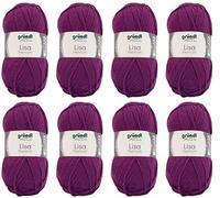 Grundl - Lisa Premium Uni Yarn - Pack of 8 Balls - Colour Number 48