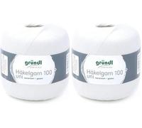 Grundl Yarn, Wool, White, 566 m (Pack of 2)