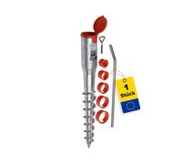GRUNDLINE - Post support round diameter 26 to 60 mm - ground anchor for screwing in - screw base - screw-in ground sleeves - support base - ground anchor - ground spike - ground sleeve parasol