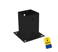 GRUNDLINE - Screw-on sleeve 70 x 70 - ground sleeves for wooden posts - screw on post holder - ground sleeve with anchor plate - anchor - post shoe hot-dip galvanised - support base - wood connector