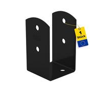 GRUNDLINE Screw on U Post Anchor - Post Anchor 100 x 100 - Post Holder - U Profile Steel - Ground Anchor for Wooden Posts - Post Shoes - Support Foot Fence Post - Support Shoe - Wood Connector