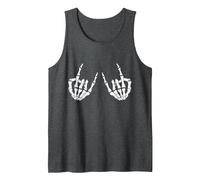 Grunge Alternative Rock On Skeleton Hands Star 90s Music Tank Top, Men, Dark Heather Grey, Small