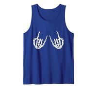 Grunge Alternative Rock On Skeleton Hands Star 90s Music Tank Top, Men, Royal Blue, X-Large