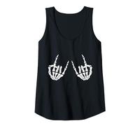 Grunge Alternative Rock On Skeleton Hands Star 90s Music Tank Top, Women, Black, XX-Large