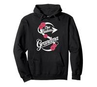 Grunge Badass Grandma Edgy Crossed Arrow And Flower Vibe Pullover Hoodie