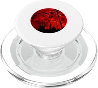Grunge Bats Flying Gothic Blood Red Moon T-Shirt PopSockets PopGrip for MagSafe
