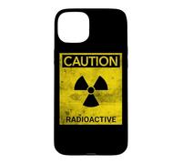 Grunge Caution Radioactive Nuclear Hazard Warning Symbol Case for iPhone 15 Plus
