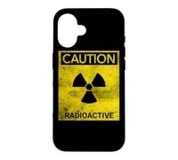 Grunge Caution Radioactive Nuclear Hazard Warning Symbol Case for iPhone 16