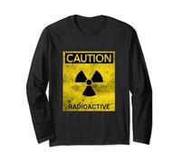 Grunge Caution Radioactive Radiation Hazard Nuclear Warning Long Sleeve T-Shirt