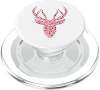 Grunge Christmas Reindeer Leopard Women Leopard Reindeer PopSockets PopGrip for MagSafe