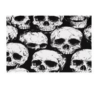 Grunge Dead Skulls Placemats Heat Resistant Washable Oxford Cloth Table Mats Set of 4 Home Kitchen Decoration, Easy to Clean