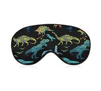 Grunge Dino Dinosaur Eye Mask for Sleeping Blackout Night Blindfold with Adjustable Strap for Men Women Travel Yoga Nap