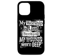 Grunge Faith My Worship Is Loud Christian Pastors Typography Case for iPhone 12/12 Pro