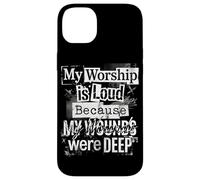 Grunge Faith My Worship Is Loud Christian Pastors Typography Case for iPhone 14 Plus