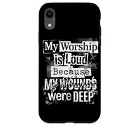 Grunge Faith My Worship Is Loud Christian Pastors Typography Case for iPhone XR
