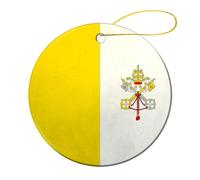 Grunge Flag of The Vatican City Christmas Pendants Xmas Tree Ceramics Decorative Hanging Ornaments for Holiday Home Party