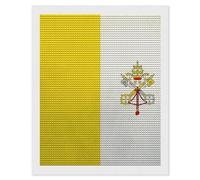 Grunge Flag of The Vatican City Diamond 5D Painting Kits for Adult Beginners Round Full Drill DIY Wall Art Craft Decor Gift 16"x20"