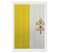 Grunge Flag of The Vatican City Diamond 5D Painting Kits for Adult Beginners Square Full Drill DIY Wall Art Craft Decor Gift 8"x12"