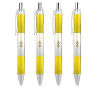 Grunge Flag of The Vatican City Retractable Ballpoint Pens 0.5mm Fine Black Inks Roller Smooth Writing Office Supplies 4 PCS