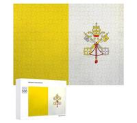 Grunge Flag of The Vatican City Stylish Adults Jigsaw Puzzle Funny Wooden Intelligent Game Art Home Decor