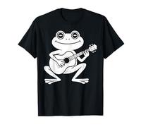Grunge Frog Playing Guitar Cottagecore Aesthetic Naturecore T-Shirt