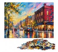 Grunge Gritty Dublin Wooden Puzzle, Picture Jigsaw, 1000 Pieces | Puzzle for Adults - shared home puzzle activity over several sessions.