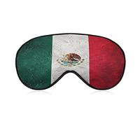Grunge Mexico Flag Sleeping Blindfold Mask Cute Eye Shade Cover with Adjustable Strap for Women Men Night