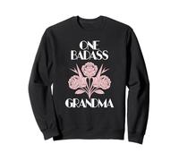 Grunge One Badass Grandma Alternative Floral Tattoo Vibe Sweatshirt