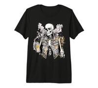 Grunge Rock Skeleton Graffiti Artist Vintage Punk Premium T-Shirt