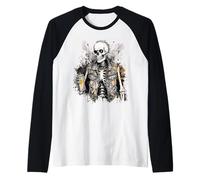 Grunge Rock Skeleton Graffiti Artist Vintage Punk Raglan Baseball Tee