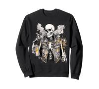 Grunge Rock Skeleton Graffiti Artist Vintage Punk Sweatshirt