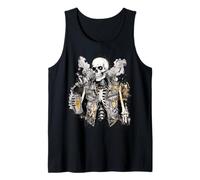 Grunge Rock Skeleton Graffiti Artist Vintage Punk Tank Top