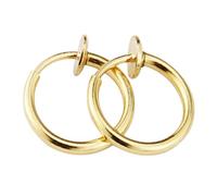 Grunge Silver Non-Pierced Earrings - Clip-On, Hoop, Thin Hoop, Cuff, Lightweight for women, 1.6*12mm, Stainless Steel, No Gemstone