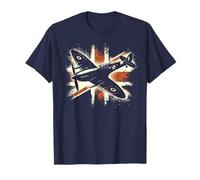 Grunge Spitfire Plane Union Jack. Men, Women & Kids Vintage T-Shirt