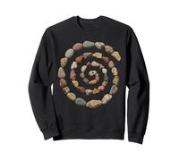 Grunge Stone Spiral 90s Vintage Nature Beach Geology Sweatshirt