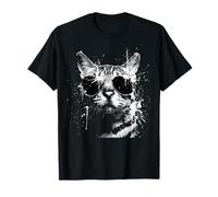 Grunge Style Hipster Bengal Cat with Sunglasses T-Shirt