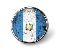 Grunge Texture Guatemala Flag Round Brooch Pin Badge Lapel Tie Pin for Women Men Office Worker Teacher Decor