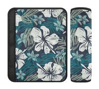 Grunge Tropical Strap Covers Belt Pad Cushion for Boys Girls Seat Shoulder Protector Belt Covers for Kids 2 Pack 6.5 * 6.5in
