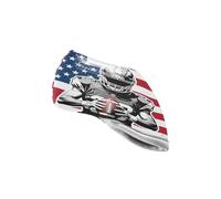 Grunge Us Flag with USA Football Player Golf Blade Putter Cover Premium Golf Mallet Putter Cover Headcover for Men Women
