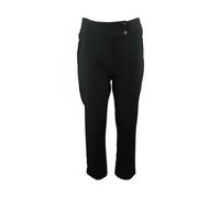 Grunge Wear® Girls Two Button School Trousers, Kids Slim Fit Straight Leg Half Elastic Waist Pull-On Bottom Pants with Side Pockets, (Black, 4-5 Years)