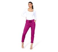 Grunge Wear® Women's Plain Magic Italian Trousers - Ladies Summer Yoga Pants Lagenlook Jogger Active Casual Stretchy Joggers Pant (Magenta, 10-14)