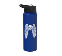 Grunge Wings Angel On Back Skull y2k 2000s Goth Emo Harajuku Stainless Steel Insulated Water Bottle
