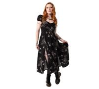 Grungy Spider Midi Dress by Hell Bunny Gothic Spiderweb Halloween Party Goth