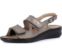 GRUNLAND-DAMI comfort sandal with double straps, removable cork and leather insole, Conforma sole and hand-stitched seams